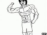 Musculoso Boxeador sketch template