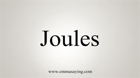 joules youtube