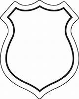 Badge Police Template Printable Clipart Officer Clip Outline sketch template