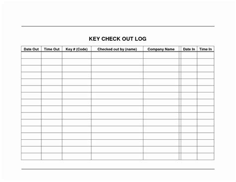 key sign  log key control log sheet template key vrogue