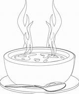 Soup Coloring Pages Bowl Food Color Printable Stone Related Warms Choose Board Getdrawings Getcolorings sketch template