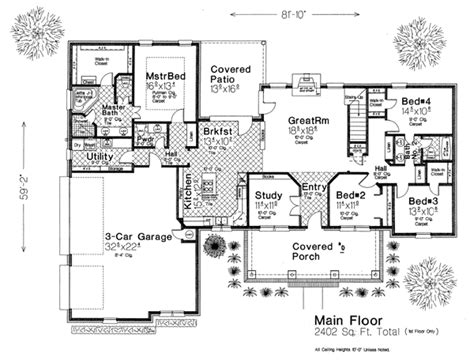 story style house plan    bed  bath