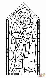 Stained Glass Coloring Mary Jesus Pages Mother Windows Window Virgin Drawing Printable Patterns Supercoloring Adult Christmas Lloyd Wright Frank Draw sketch template