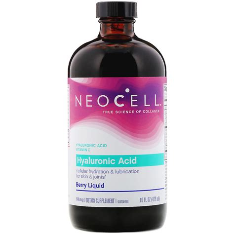 neocell hyaluronic acid berry liquid  mg  fl oz  ml iherb