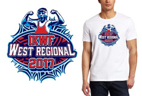 wrestling  shirt logo design ikwf west regional  urartstudio