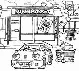 Macchine Supermercato Voitures Disegno Voiture Automobili Ausmalbild Coloratutto sketch template
