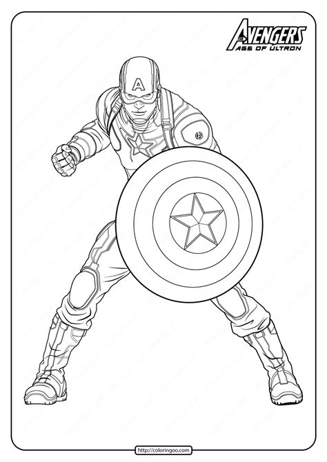 marvel avengers captan america  coloring pages