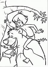 Coloring Pages Mowgli Jungle Book Kids Disney Popular Baloo Printable Lady sketch template