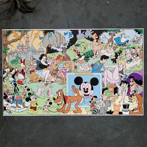 Vintage Risqué “wally Wood Disneyland Memorial Orgy“ Poster