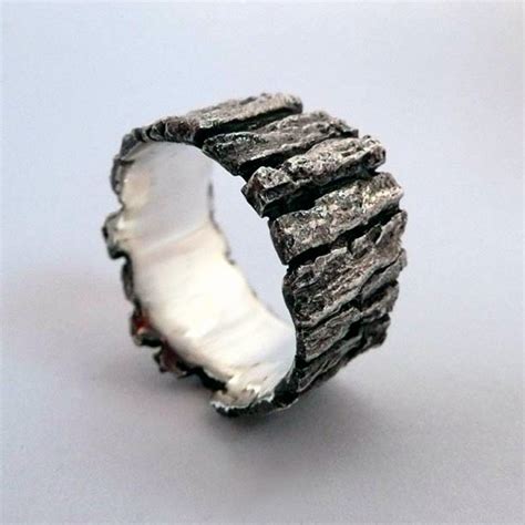 bark band dmdmetal mens jewelry rings metal art jewelry rings jewelry simple