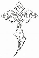Cross Tribal Drawings Cool Tattoo Tattoos Crosses Designs Coloring Celtic Pages Drawing Outline Newgrounds Choose Board sketch template