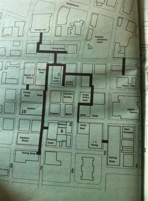 skywalk map    skywalker paper  des moines iowa
