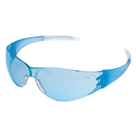 Ck2® Safety Glasses Light Blue Temple Clear Nosepiece Light Blue Lens