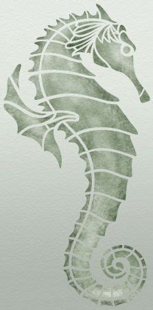 seahorse printable stencil design sil craft sea beach