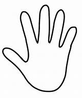 Outline Hand Handprint Hands Clip Stencils Templates 52kb Save sketch template