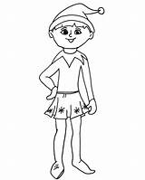 Elf Coloring Shelf Pages Buddy Christmas Girl Colouring Printable Sheets Color Female Elves Sheet Drawing Clipart Print Getcolorings Kids Getdrawings sketch template