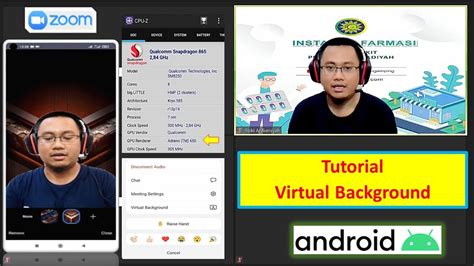 tutorial zoom virtual background  hp android youtube