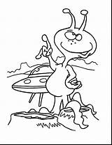 Coloring Alien Pages Kids Printable Space Spaceship Scary Drawing Color Print Book Colouring Aliens Cartoon Blood Rocket Ship Getdrawings Cute sketch template