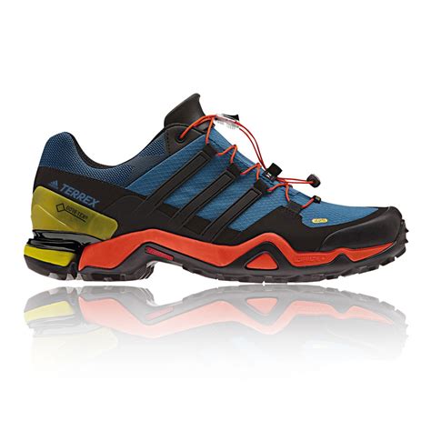 adidas terrex fast  mens blue black gore tex waterproof walking hiking shoes ebay