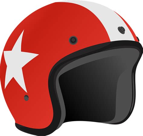helm helmet red  vector graphic  pixabay