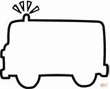 Outline Ambulance Coloring Pages Rescue Emergency Color Clipart Car Vehicles Supercoloring Kleurplaten sketch template