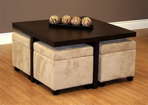 square coffee table  stools  small coffee table   integrated ottomans