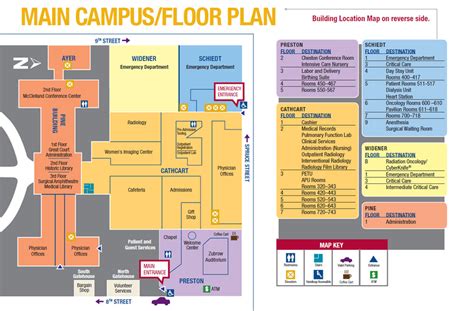 campus map  floor plan  pennsylvania hospital penn medicine
