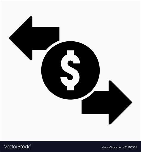 dollar transaction icon royalty  vector image