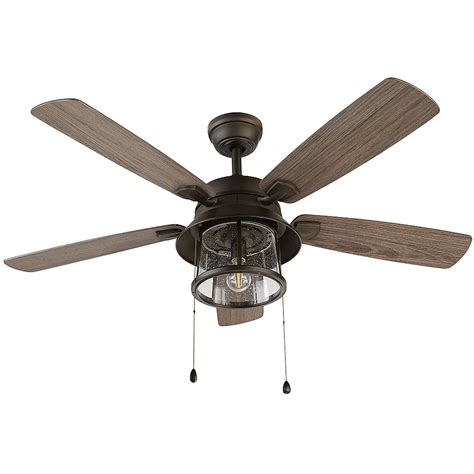 home decorators collection shanahan   indooroutdoor bronze ceiling fan  led lig