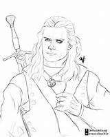 Geralt Rivia Cavill Wip sketch template