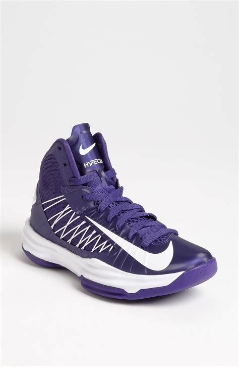 nike lunar hyperdunk basketball shoe  purple court purple white lyst