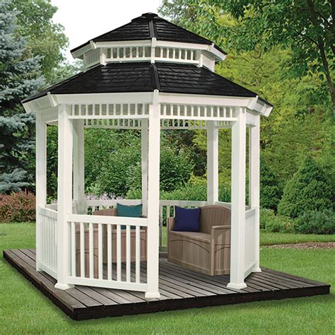 suncast  double roof gazebo  awnings shades