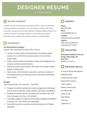 high quality designer resume sample templates