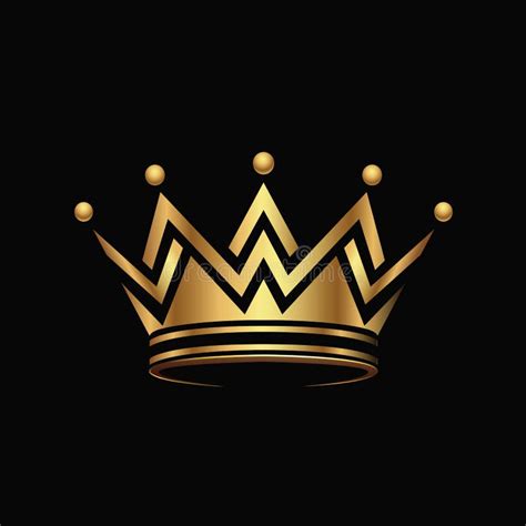 golden crown logo abstract design vector stock vector illustration  luxury golden