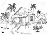 Hut Vector Nipa Sketch Drawing House Jungle Clip Illustration Leaves Illustrations Stock Paintingvalley Drawings sketch template