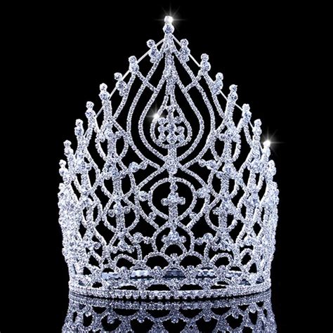 luxurious crystal pageant beauty awards crown cm tall stage show king