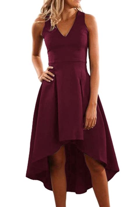 hualong sexy sleeveless short burgundy cocktail dress online store for women sexy dresses