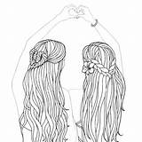 Coloring Pages Friend Bff Drawings Drawing Cute Ausmalbilder Outline Girls Zum Omalovánky Ausdrucken Color Print Sheets People Line Ausmalen Easy sketch template