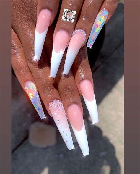 pin  sapphirepost  nails long acrylic nails white acrylic nails