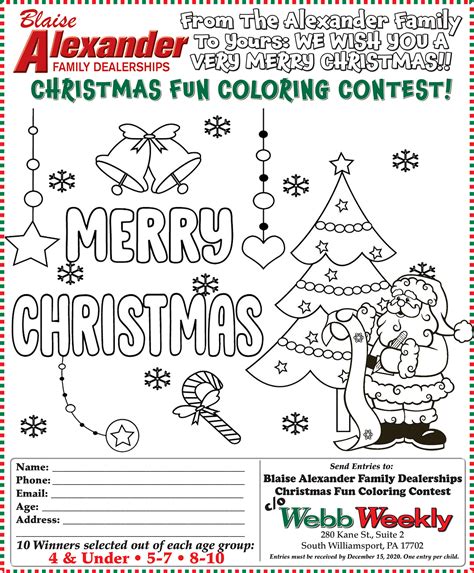 christmas coloring contest webb weekly