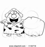 Cave Cartoon Boulder Woman Clipart Plump Outlined Coloring Vector Cory Thoman Regarding Notes Webstockreview sketch template