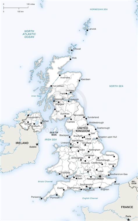 vector map  united kingdom political  stop map