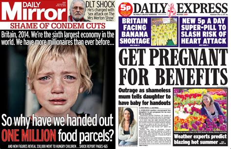 hungry britain  benefit scroungers  tabloid choice left futures