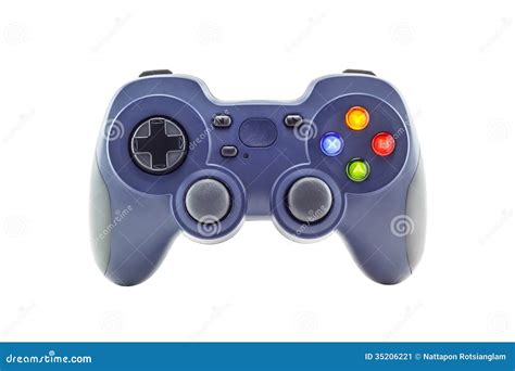 blue game controller stock image image  entertainment