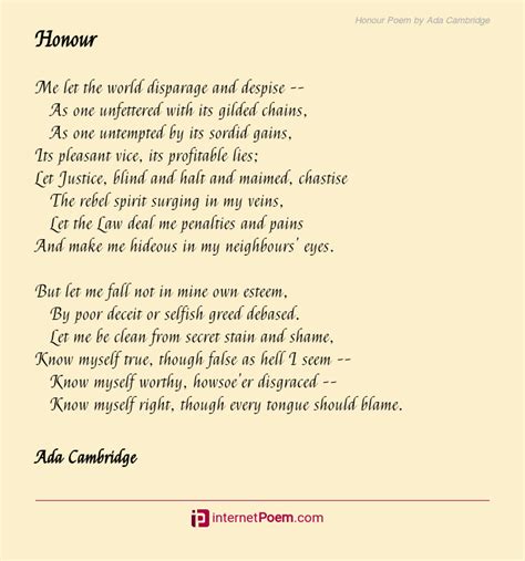 honour poem   cambridge
