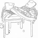 Nike Coloring Sneakers Pages Printable Shoes Categories Sites sketch template