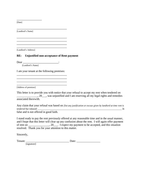 letter landlord notice sample  template pdffiller