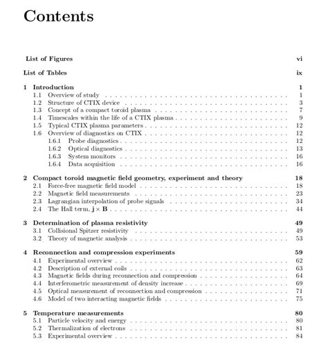 table  contents master thesis sample pgbarixfccom