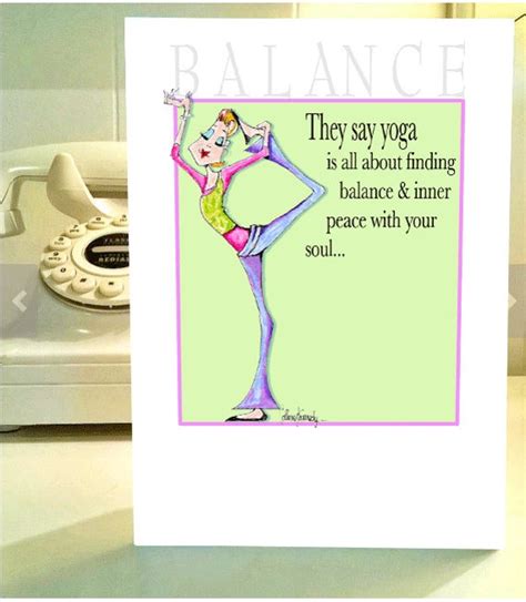 yoga balance birthday card funny yoga pose birthday card