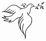 Clipart Doves Christian Clip Dove Religious Gif sketch template
